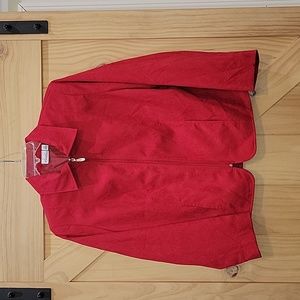 NWT | Kim Rogers Red Faux Suede Zip-Closure Jacket | Size 14